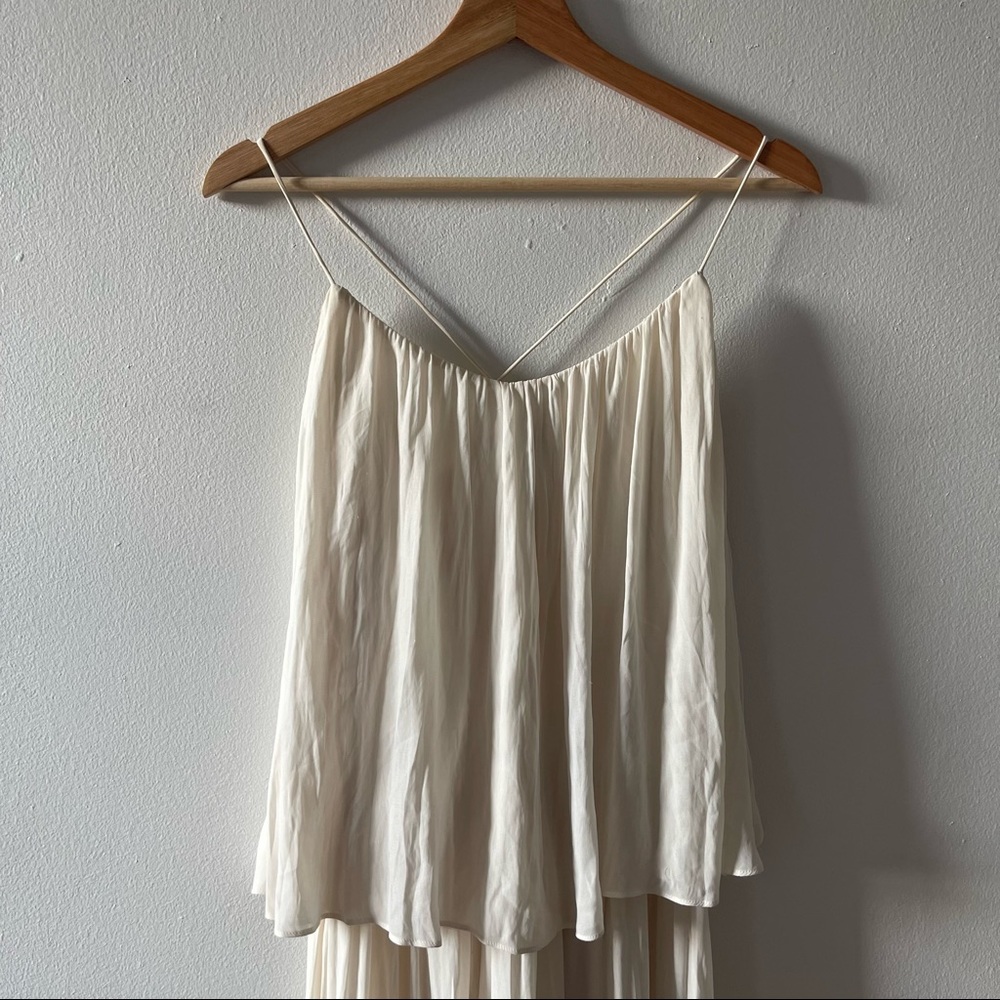 Zara Floaty Cream Cross Strap Dress - Picture 7 of 10